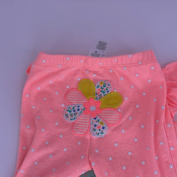 Carter's Baby Girl 2 Pc Set Pink Onesie With Bottom Size: 6 Months - Picture 6 of 7